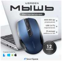Мышка беспроводная компьютерная UGREEN MU006 Ergonomic Wireless Mouse