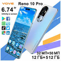 VOVE Новый смартфон Reno10Pro, 6,74 дюйма, 12/128 ГБ, поддержка русского языка