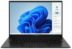 Ноутбук Asus Zenbook 14 OLED UM3406HA-QD015W 14″ (1920х1200) / AMD Ryzen 7-8840HS / 16GB LPDDR5X / 1TB SSD / Radeon Graphics / Win 11, black (90NB1271-M003F0)