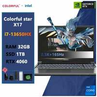 Игровой ноутбук-Colorful-jiangxingX17-i7-13650HX-4060-32-1TB-hui