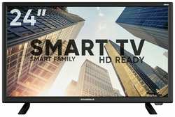 Телевизор Soundmax SM-LED24M06S, 24″, 1366x768, DVB-T2/C/S2, HDMI 2, USB 2, SmartTV