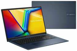 17.3″Ноутбук ASUS Vivobook 17 X1704ZA (Intel Core i7-1255U 1.7Ghz 10 ядер / 17.3″ FHD IPS матовый / 1920х1080 / RAM 16GB / 512GB SSD NVMe / Intel Iris Xe Graphics / Windows 11 Pro) Цвет: Quiet Blue. Подсветка клавиатуры