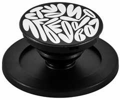 Студия Артемия Лебедева Магнитный попсокет держатель для телефона магсейф Белое на черном