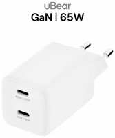 Сетевое зарядное устройство uBear Bridge USB-Cx2 65 Вт GaN