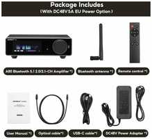 AIYIMA A80 Bluetooth Усилитель мощности, A80 with 48V 5A EU
