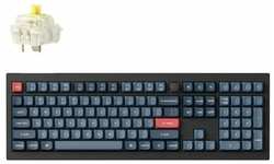 Беспроводная механическая клавиатура Keychron V6 Max (100%) цвет Carbon , Русская раскладка, RGB, Hot Swap, кейкапы без подсветки, тактильные переключатели (Gateron Jupiter Banana)