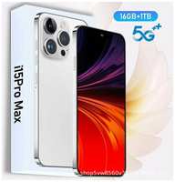 Смартфон i15ProMax, 16GB+1TB, Android 16, широкоэкранный дисплей