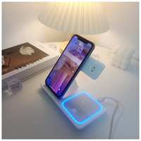 GELBERT Док станция для беспроводной зарядки 3 в 1 для телефонов IPhone, Samsung, Xiaomi, а также часов и наушников Apple