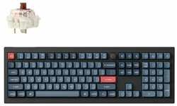 Беспроводная механическая клавиатура Keychron V6 Max (100%) цвет Carbon , Русская раскладка, RGB, Hot Swap, кейкапы без подсветки, тактильные переключатели (Gateron Jupiter )