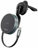 Автомобильный держатель Magic Cable 2 Qi, крепление в вентиляционную решетку, беспроводная зарядка, Deppa 55211