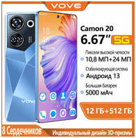 VOVE Смартфон Camon 20 Новые игровые мобильные телефоны для студентов