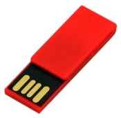 Пластиковая флешка зажим скрепка для нанесения логотипа (4 GB USB 2.0 Красный/Red p_clip01 Flash drive) 19848000031065