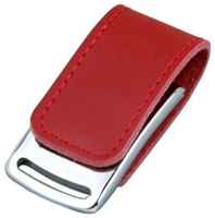 Apexto Кожаная флешка для нанесения логотипа с магнитным замком (64 Гб  /  GB USB 3.0 Красный / Red 216 Flash drive Брелок Бурано ″Trinket Burano″ N212)