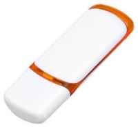 Centersuvenir.com Промо флешка пластиковая с цветными вставками (32 Гб  /  GB USB 3.0 Оранжевый / Orange 003 Родео PL143)