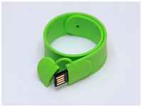 Флешка в виде браслета (64 Гб  /  GB USB 2.0 Зеленый / Green SS001 Флеш накопитель usbsouvenir U606A браслет)