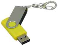 Флешка для нанесения Квебек (32 Гб  /  GB USB 2.0 Желтый / Yellow 030 Flash driveМодель 104)