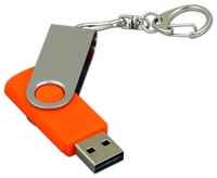 Флешка для нанесения Квебек (64 Гб  /  GB USB 2.0 Оранжевый / Orange 030 Flash driveApexto U201)