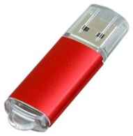 Apexto Металлическая флешка с прозрачным колпачком (128 Гб  /  GB USB 2.0 Красный / Red 018)