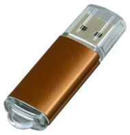 Apexto Металлическая флешка с прозрачным колпачком (32 Гб  /  GB USB 2.0 Оранжевый / Orange 018 Модель 120)