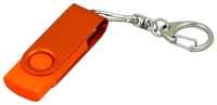 Флешка для нанесения Квебек Solid (16 Гб  /  GB USB 2.0 Оранжевый / Orange 031 Юсб портативная флешка в виде брелка оптом)