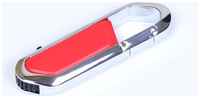 Apexto Флешка для нанесения логотипа в виде карабина (16 Гб  /  GB USB 2.0 Красный / Red 060 Flash drive PM027)