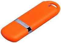 Классическая флешка soft-touch с закругленными краями (16 Гб  /  GB USB 2.0 Оранжевый / Orange 005 Flash drive PL100)