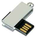 Металлическая флешка с мини чипом в цветном корпусе (64 Гб / GB USB 2.0 Серебро/Silver minicolor1 Флэш корпус для usbsouvenir 520H) 19848000035643