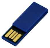 Пластиковая флешка зажим скрепка для нанесения логотипа (4 GB USB 2.0 Синий p_clip01 Flash drive) 19848000035809