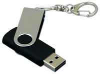 Флешка для нанесения Квебек (16 Гб  /  GB USB 2.0 Черный / Black 030 Flash drive PM001)