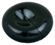 Пластиковая промо флешка круглой формы (8 Гб  /  GB USB 2.0 Черный / Black 021-Round Flash drive из пластика недорого)