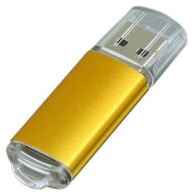 Apexto Металлическая флешка с прозрачным колпачком (4 Гб  /  GB USB 2.0 Синий / Blue 018)