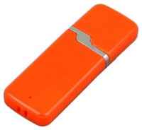 Apexto Промо флешка пластиковая с оригинальным колпачком (16 Гб  /  GB USB 2.0 Оранжевый / Orange 004 Недорогая качественная флешка)