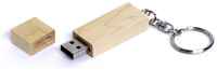 Centersuvenir.com Прямоугольная деревянная флешка Woody с магнитным колпачком (128 Гб  /  GB USB 2.0 Белый / White Wood2 Для школьных фотоальбомов)