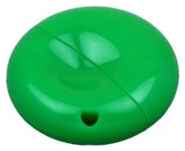 Пластиковая промо флешка круглой формы (32 Гб  /  GB USB 2.0 Зеленый / Green 021-Round Flash driveМодель 204)