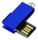 Металлическая флешка с мини чипом в цветном корпусе (128 Гб / GB USB 2.0 Синий/Blue minicolor1 для гравировки логотипа) 19848000058929