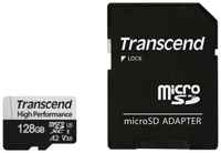 Карта памяти Transcend microSDXC 256 ГБ Class 10, V30, A2, UHS Class 3, R 100 МБ/с, адаптер на SD, 1 шт., черный