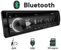 Автомагнитола красная подсветка Bluetooth, USB, AUX, SD, FM - FIVE F24W 1din
