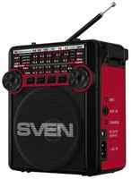 Sven SRP-355, радиоприемник мощность 3 Вт RMS , FM AM SW, USB, SD microSD, фонарь, встроенный аккумулятор