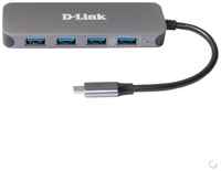 Сетевое оборудование D-Link DUB-2340/A1A Концентратор с 4 портами USB 3.0 (1 порт с поддержкой режима быстрой зарядки), 1 портом
