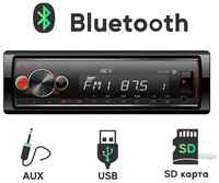 Автомагнитола белая подсветка Bluetooth, USB, AUX, SD, FM - ACV AVS-916BR 1din