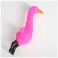 Пижон Игрушка пищащая ″Фламинго″ для собак, 22,5 см, розовая