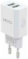 Сетевой адаптер - блок питания Mivo MP-MP-224 для зарядки телефона, смартфона, 2xUSB, 2.4A