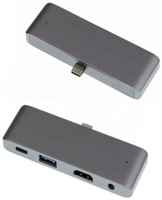 USB-концентратор (адаптер, переходник) Aluminum Type-C 4 в 1 для MacBook 13