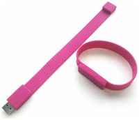 MSKBraslet Флешка браслет С01, 16 Гб розовая, размер взрослый