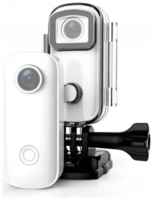 Мини экшн-камера KUPLACE / Мини экшн-камера SJCAM C100+ / Action camera SJCAM C100+ / Камера с функцией замедленного действия / Экшн камера для съемки под водой / Экшн камера с различными креплениями и водонепроницаемым боксом