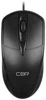 CBR CM 120 Black, Мышь проводная, оптическая, USB, 1000 dpi, 3 кнопки и колесо прокрутки, длина кабеля 1,8 м, цвет чёрный