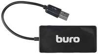 USB Хаб 4xUSB 2.0 Buro BU-HUB4-U2.0-Slim черный