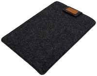 Чехол войлочный на липучке для ноутбука 13-14 дюймов, размер 34-25-2 см, черный