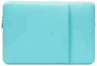 Чехол для ноутбука 13-14 дюймов, на молнии, из водоотталкивающей ткани, размер 36-27-2 см, бирюзовый