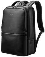 BOPAI Рюкзак кожаный, для ноутбука, деловой для работы, командировок